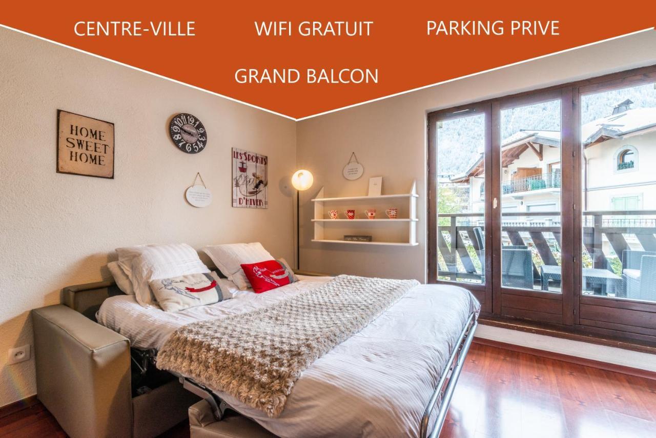 Vue Brevent Sublime En Centre Ville Avec Parking Prive Chamonix Buitenkant foto